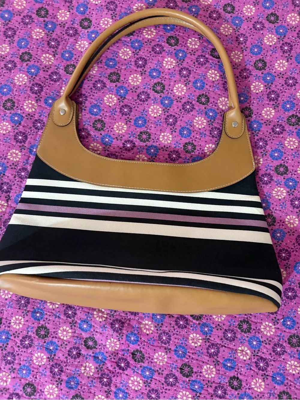 Victoria's Secret Vintage Y2K Striped Shoulder Bag 💜💜💜